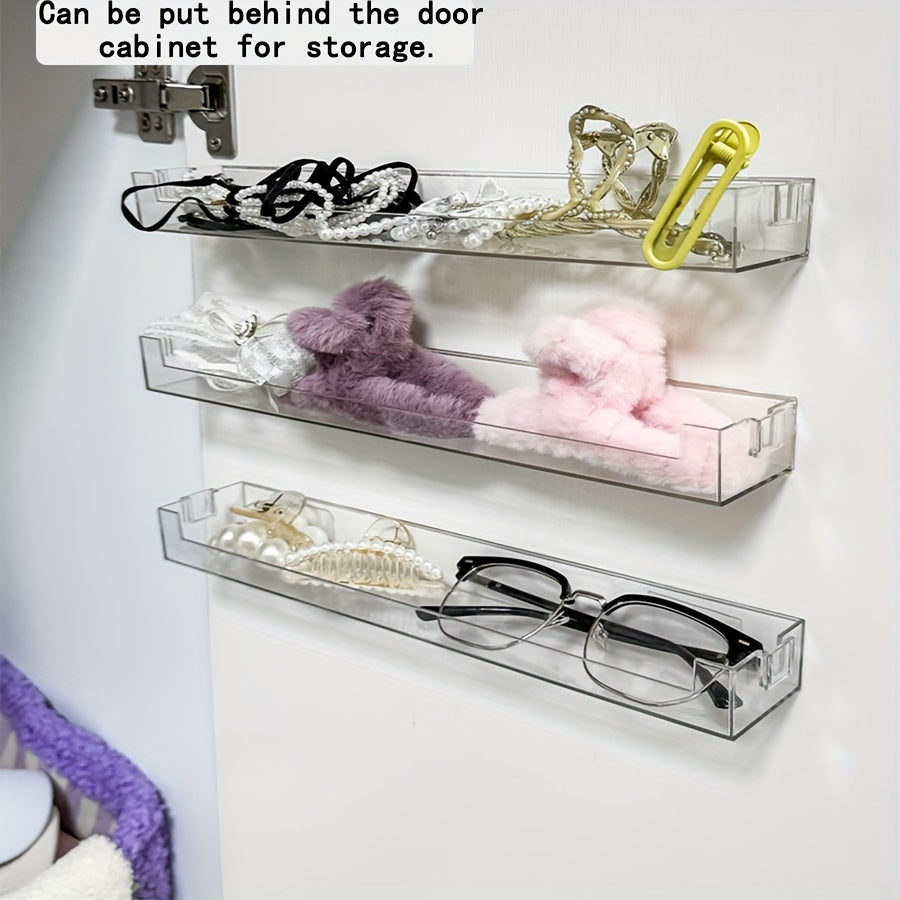 1/3 Transparent Suspended Wall Organizer for Hair Accessories and Glasses Storage