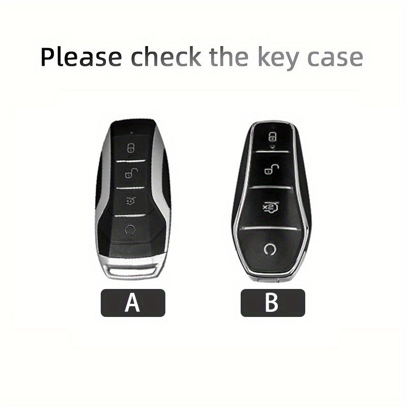 Universal TPU Car Key Fob Cover with Metal Key Ring, Bronze Finish