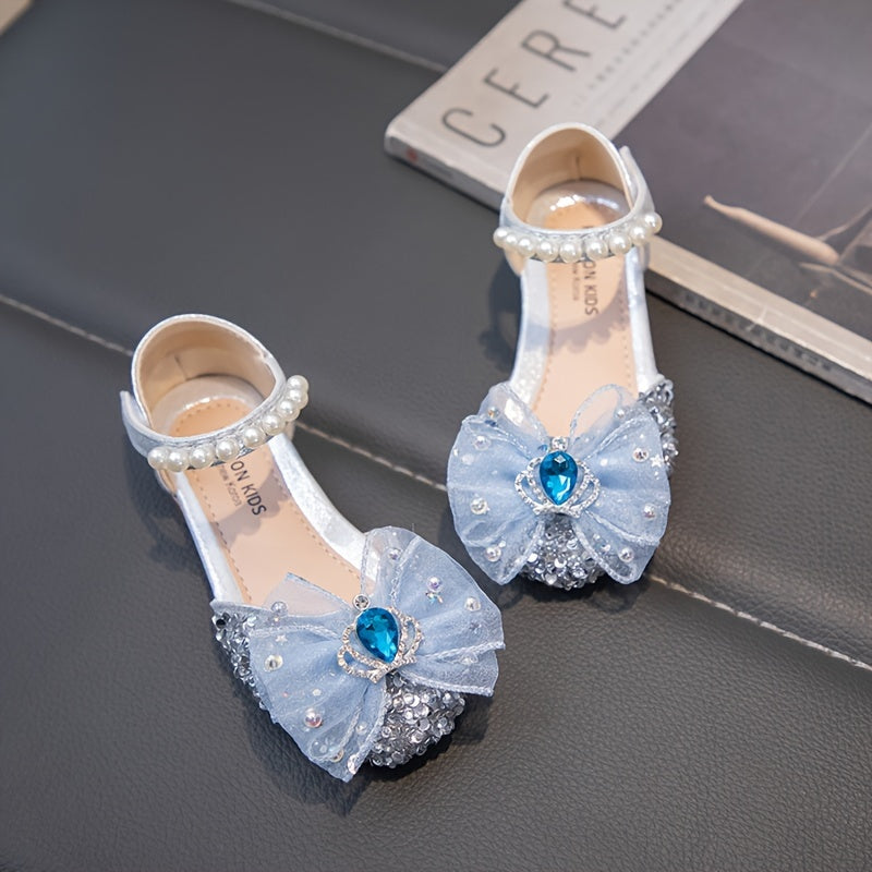 Girls' Princess Shoes with Rhinestones for Spring, Fall, Summer