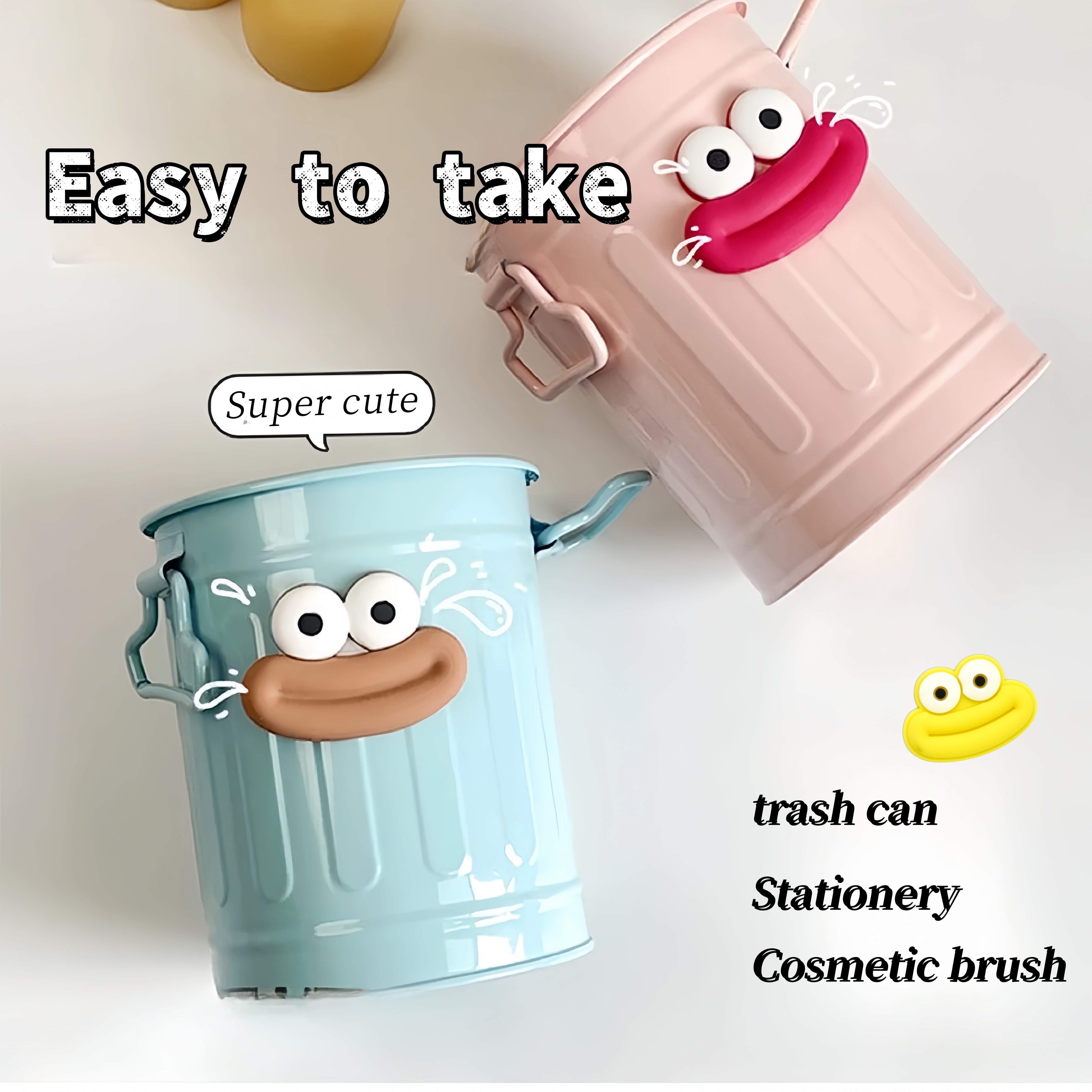 Large Capacity Desktop Pen Holder for Office Dorm Student with Big Mouth Ornament