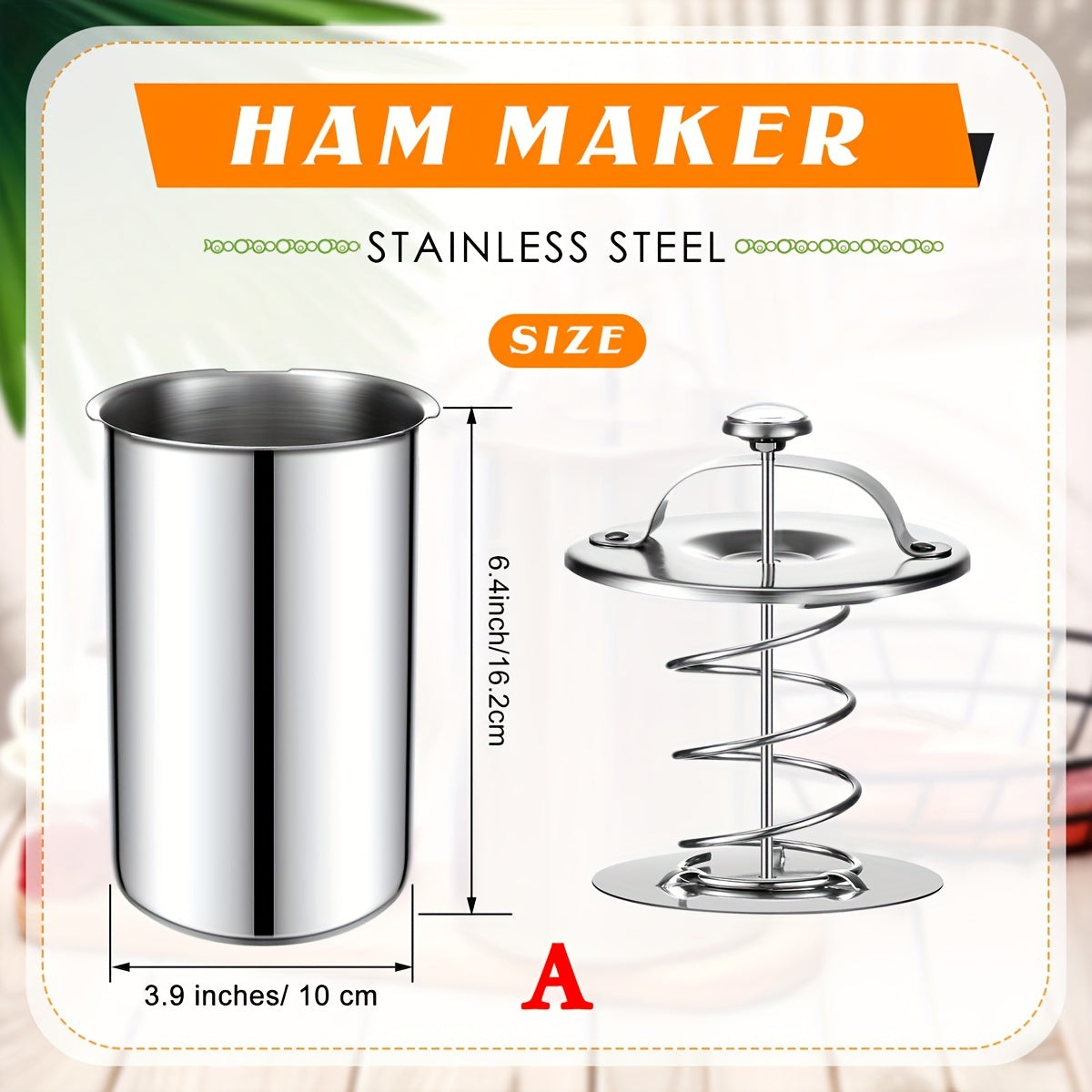 Stainless Steel Meat Tenderizer with Thermometer for Cooking Steamed and Boiled Meats
