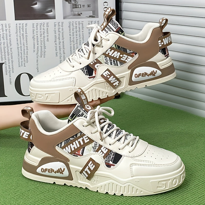 Мужские повседневные кроссовки на шнуровке с платформой, противоскользящие, удобные, всесезонные