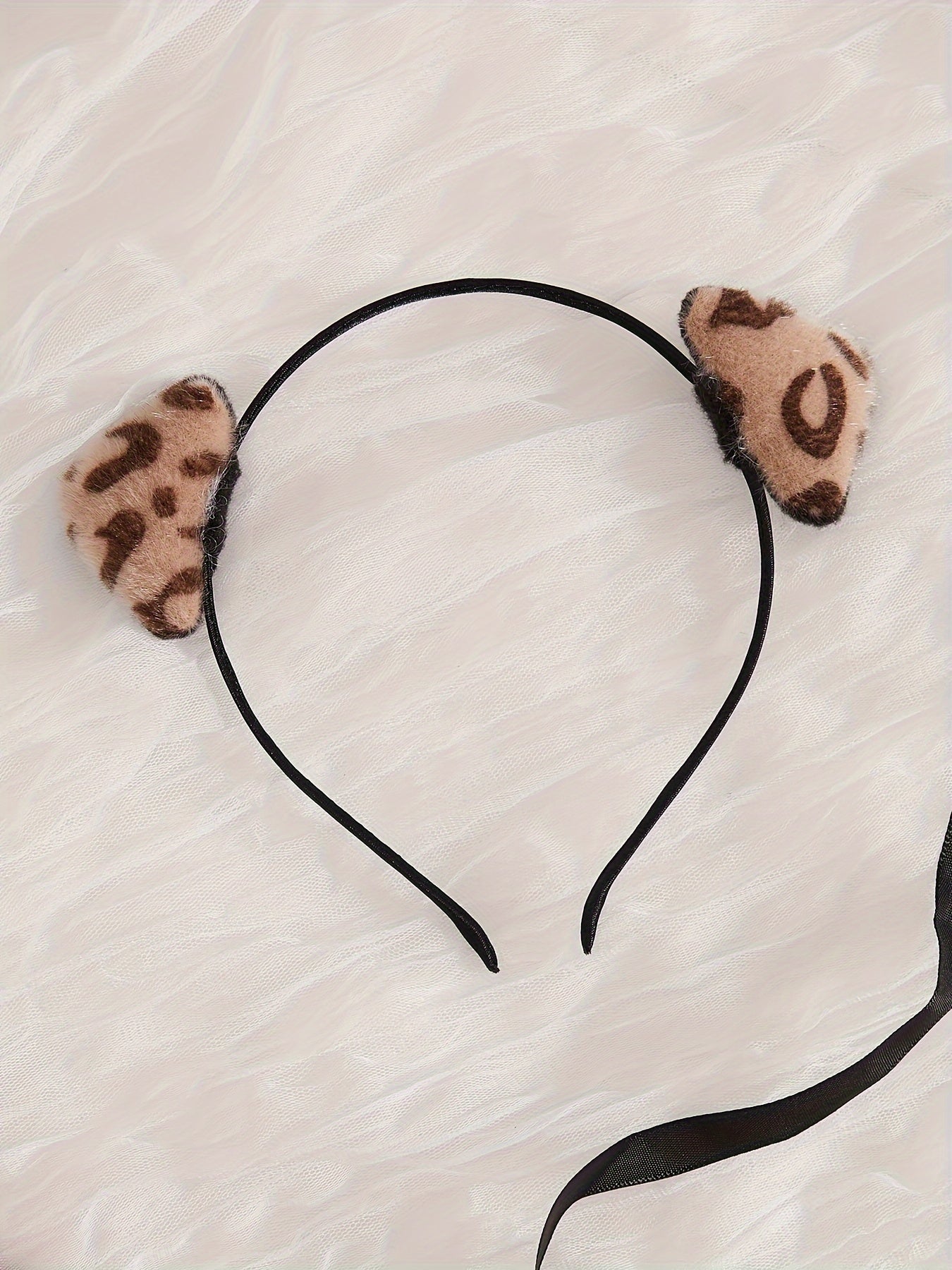 Mushuk mavzusidagi ichki kiyimlar to'plami, tarmoq kiyimi, thong, bosh band, chokar, paypoq, polyester