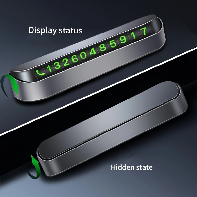 Car Moving Car Phone Number Plate Luminous Interior Supplies