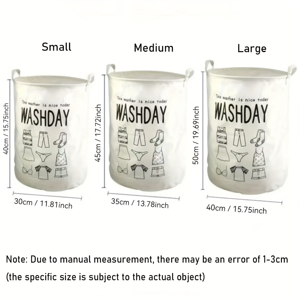 cesta de ropa redonda de tela con asa para almacenamiento en dormitorio