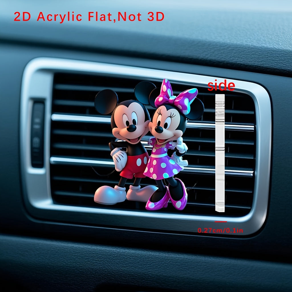 Uniseks plastik 2D tekis avtomobil hidi bilan Disney personajlari