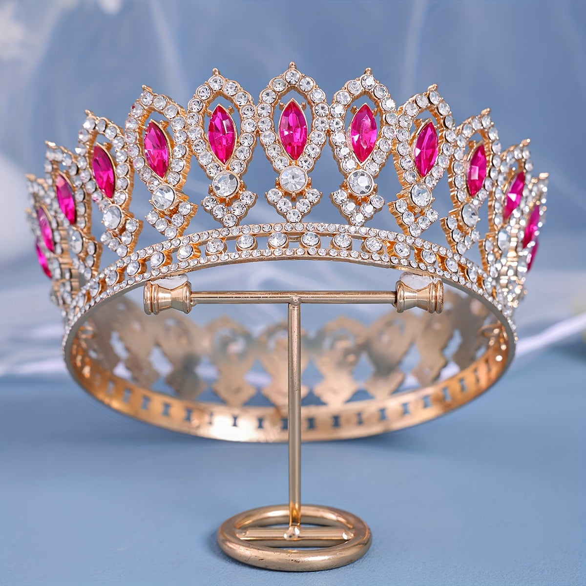 Bridal Tiara Rhinestone Baroque Style Wedding Crown for Special Occasions