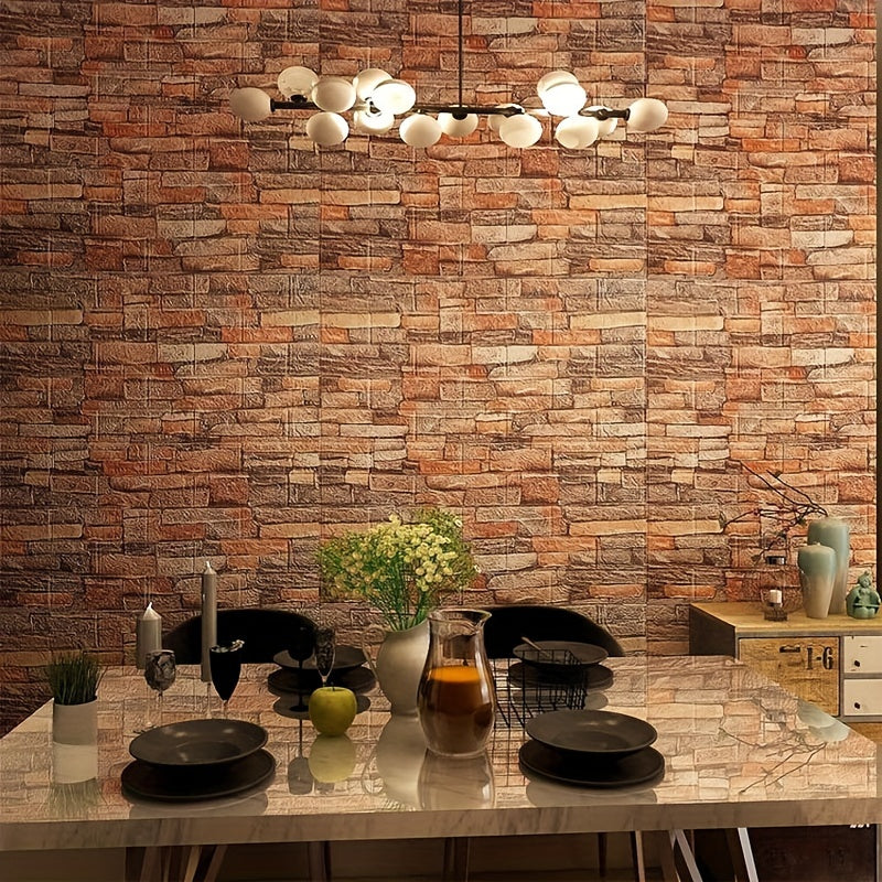 3D Stereo Imitation Brick Wall Stickers 20 50 100pcs Self-Adhesive Waterproof Decor
