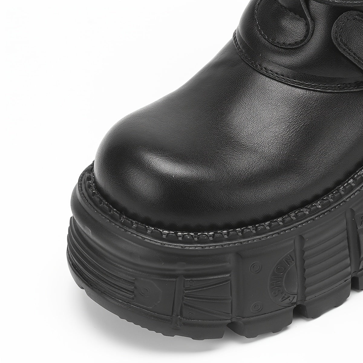 Women's Gothic Cyberpunk Combat Boots Solid Color All-Season Platform Heel