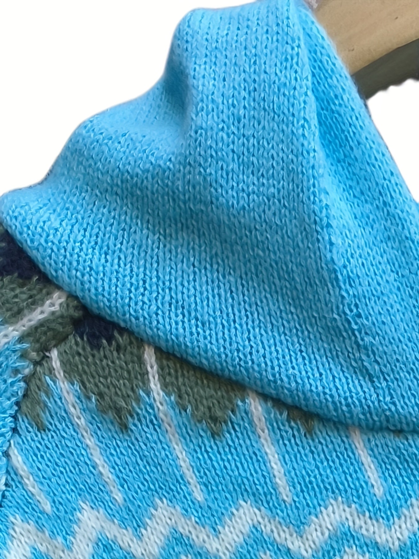 Abrigo de punto con capucha y patrón geométrico para mujer talla grande, suéter, abrigo, otoño e invierno, manga larga