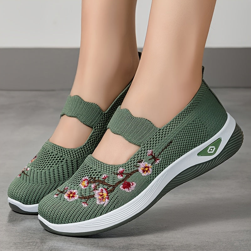 Women's Casual Sneakers Lightweight Embroidered Shoes Comfortable All-Season Footwear