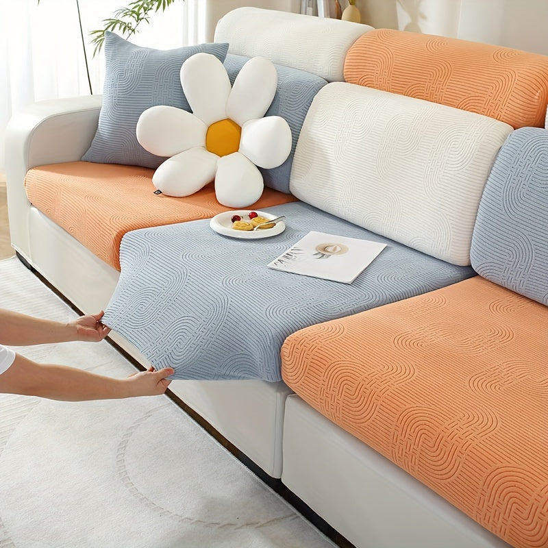 Чехол для дивана жаккард с универсальной посадкой и эластичным дизайном для защиты мебели и домашнего декора в любой комнате.