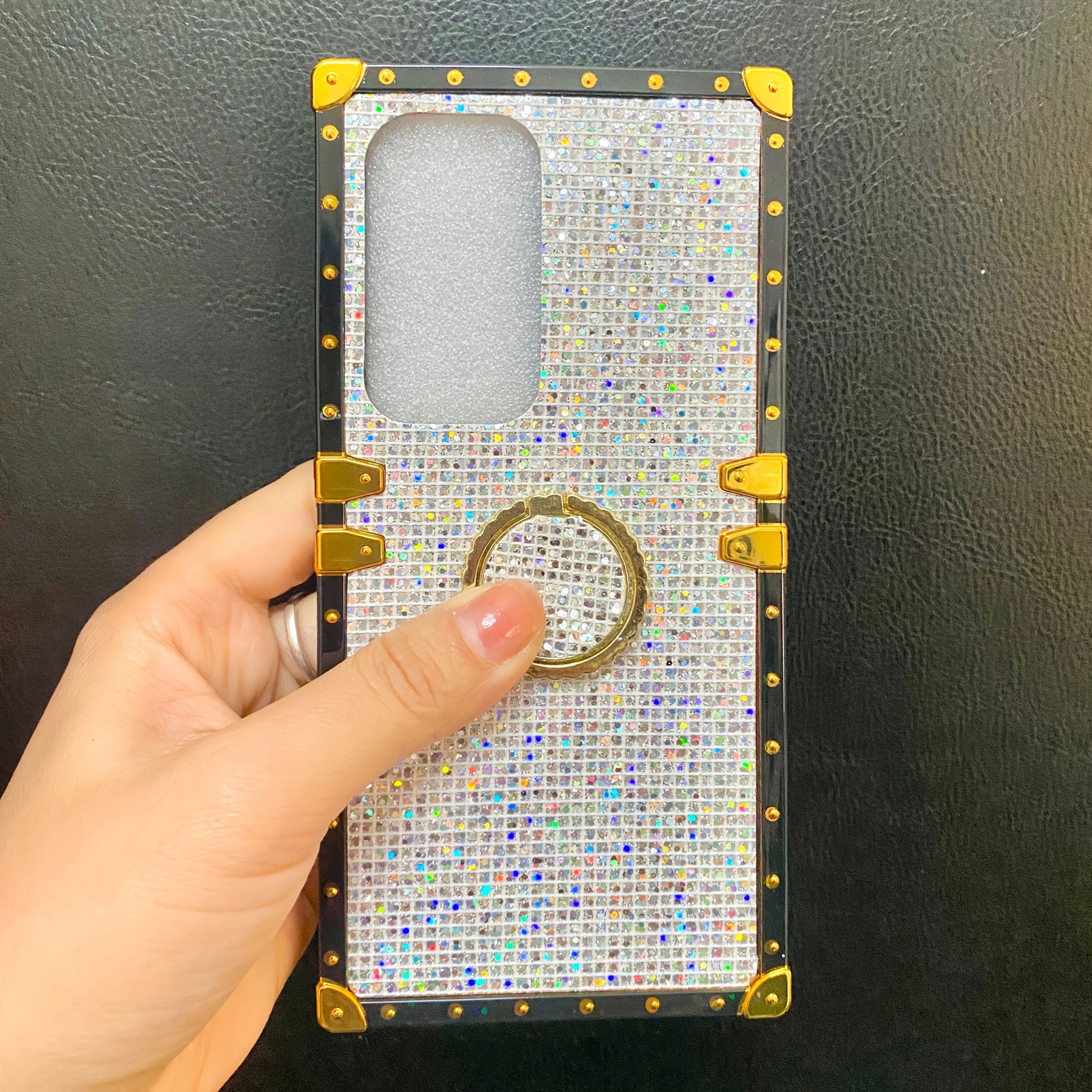 Diamond Studded Phone Case for Samsung Models Durable PC Protective Cover