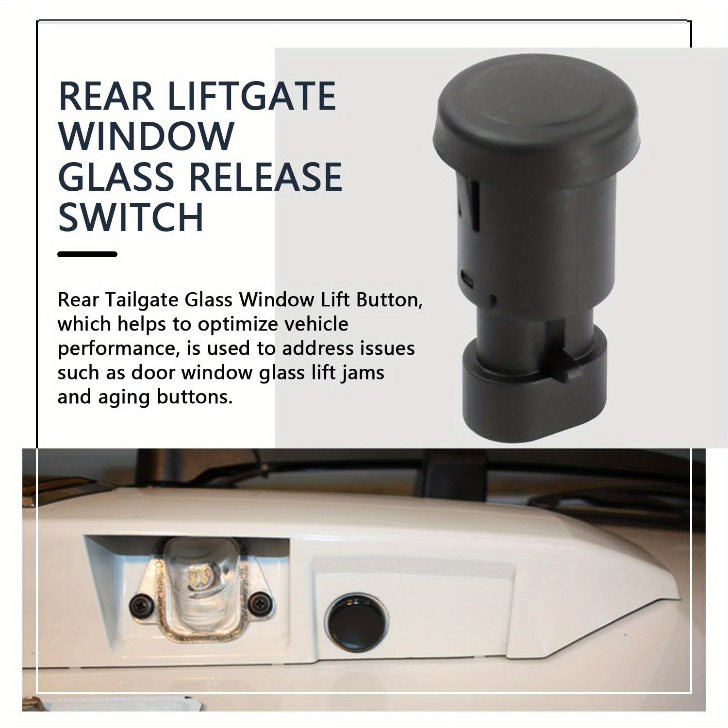 Rear Liftgate Door Window Glass Release Switch for SUV Rear Window Button