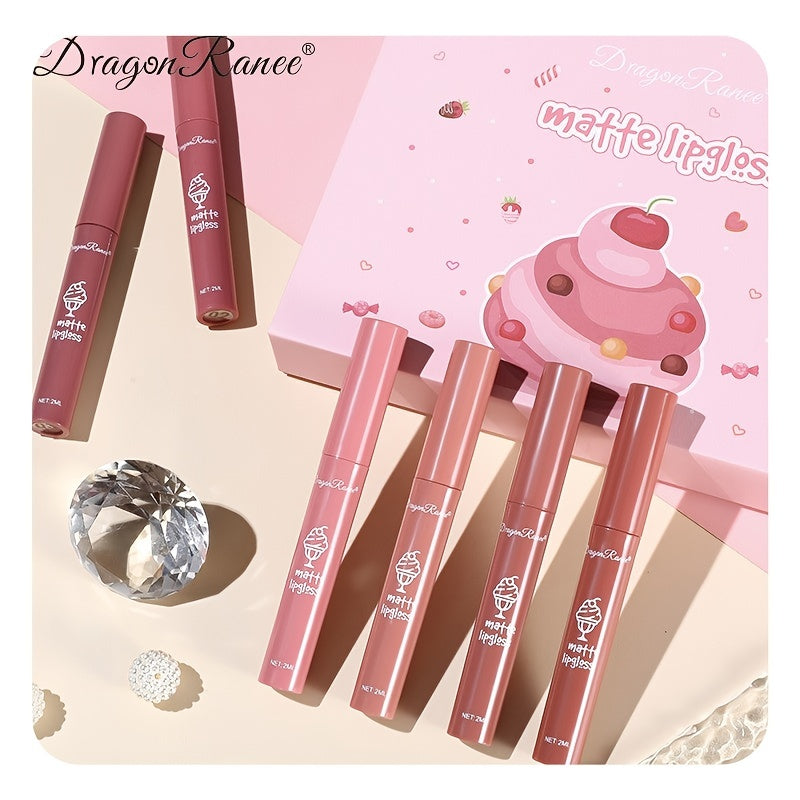 Set de 6 brillos labiales para mujer, color piel nude, de larga duración, a prueba de agua