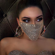 Crystal Gypsophila Face Mask for Party, Handmade, Bling Bling, Sexy