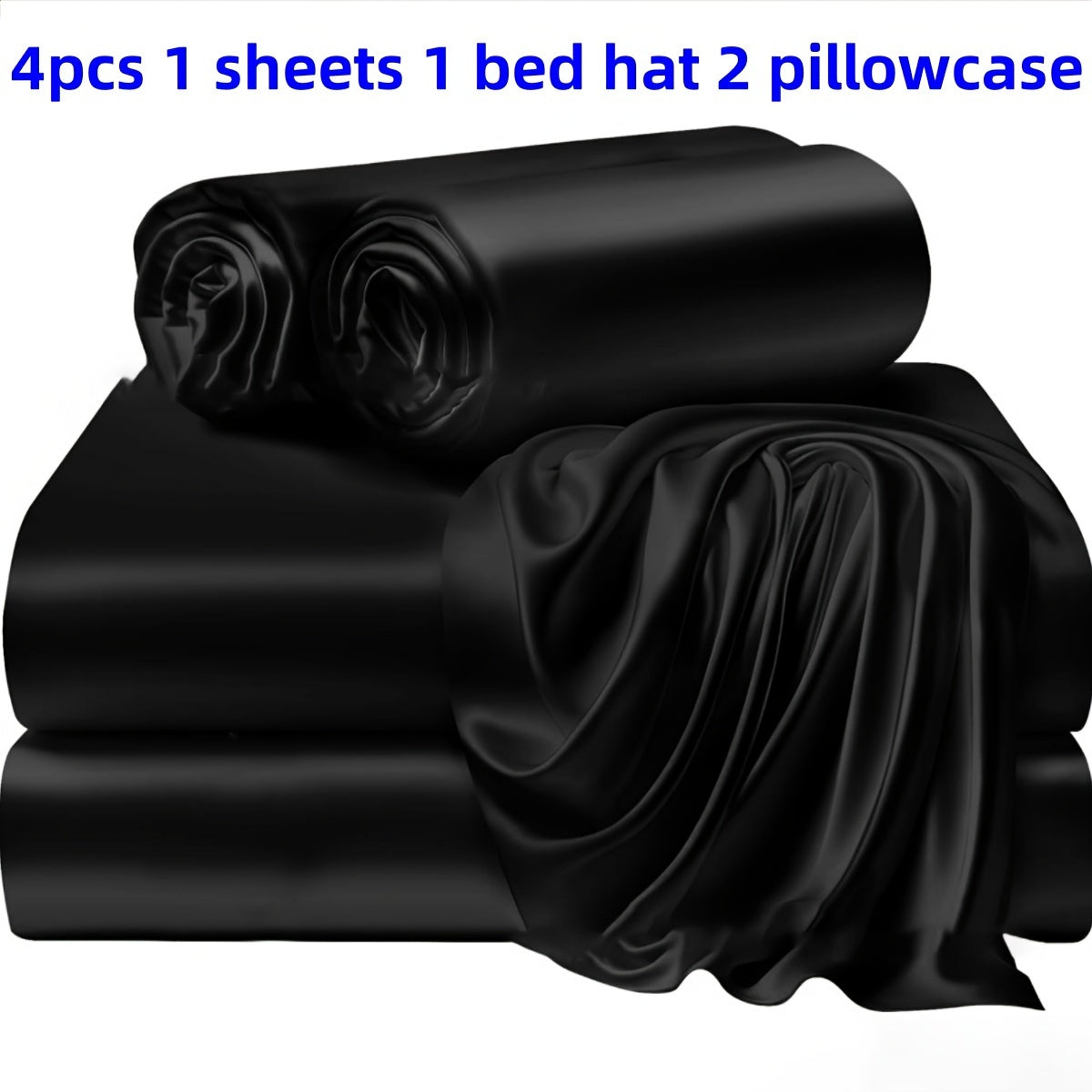 Solid Color Bed Sheets and Bed Skirts Set with Pillowcases - Soft and Silky Bedding