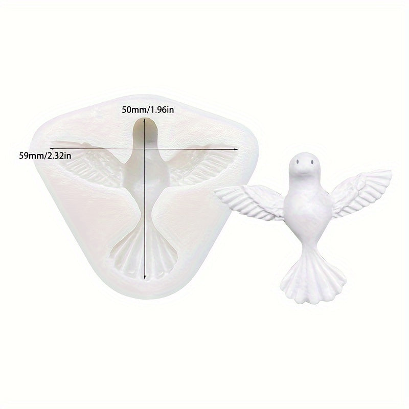 Silicone Dove Cake Mold for Fondant Chocolate Sugarcraft Easy Release