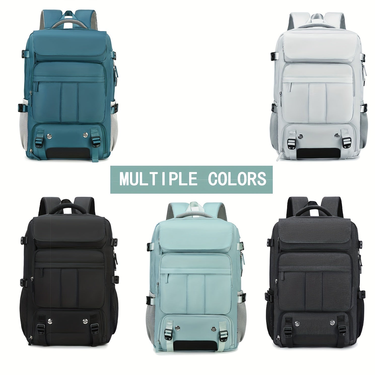 Travel Laptop Backpack with USB Port, Shoe Compartment, 15.6-Inch Sleeve for College Business School