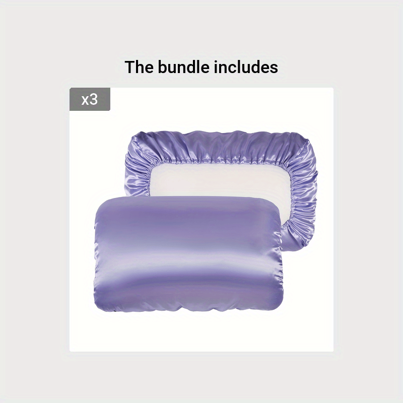 Fundas de almohada de satén transpirable con cordón elástico para un sueño cómodo, juego de dos