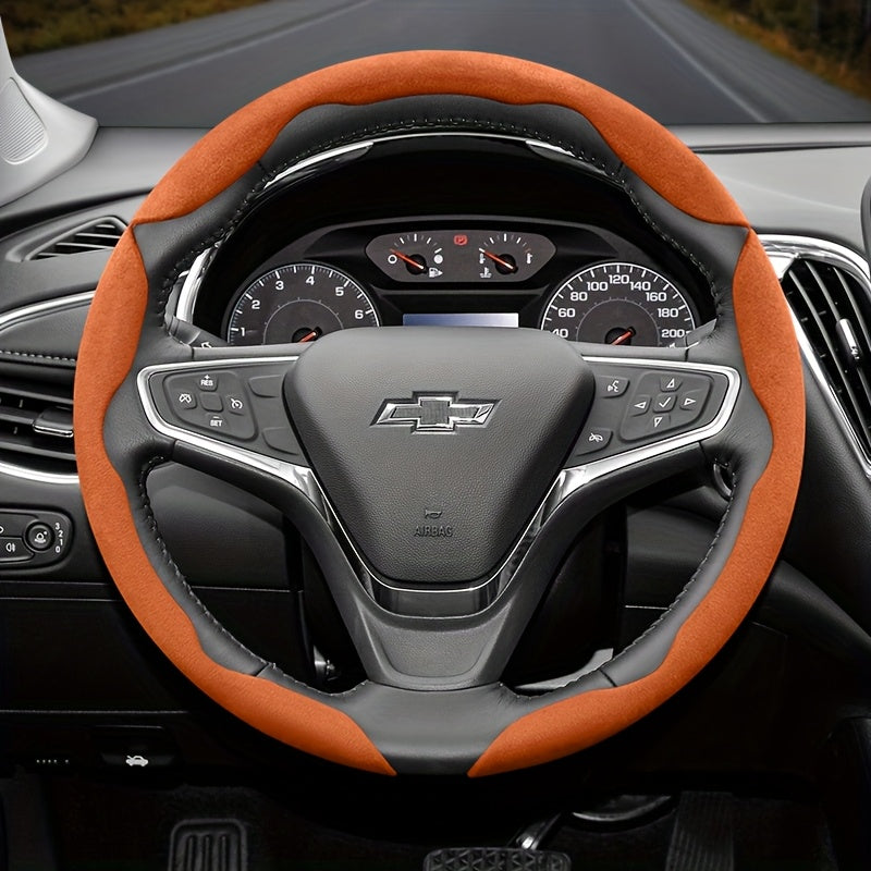 Set 2 or 3 Winter Velvet Anti-Slip Steering Wheel Covers PVC All-Season Black Green Red Orange Brown