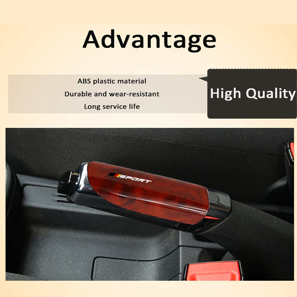 Car Handbrake Cover Carbon Fiber Style for Vehicle Interior Accessories