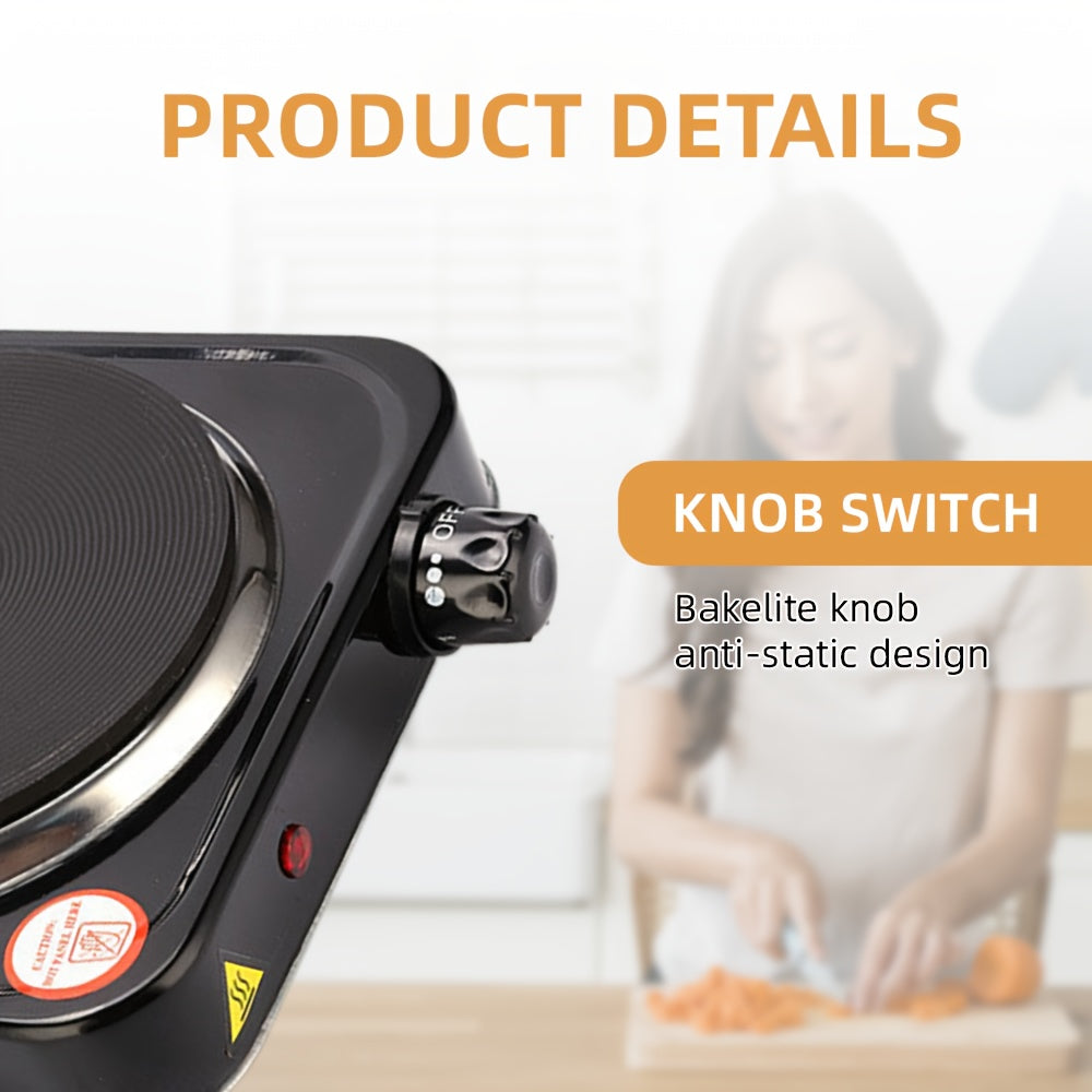 Radiatsiya qilmaydigan, issiqlikka chidamli tekis tagli idishlarni isitadigan portativ elektr pechasi.