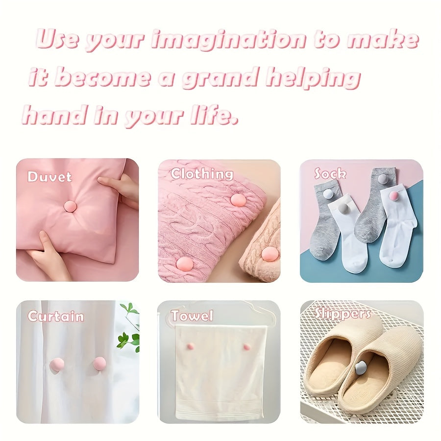 4-Pack Mushroom Shaped Duvet Clips with Easy Unlock System and Invisible Design