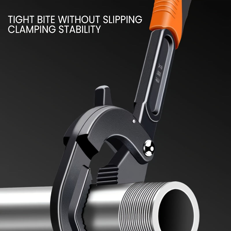Multifunctional Pipe Pliers with Adjustable Wrench and Automatic Lock for DIY Maintenance