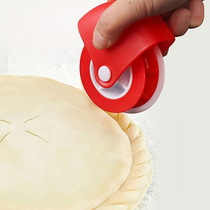 Pastry Wheel for Dough Cutting and Edging Plastic Manual Baking Tool