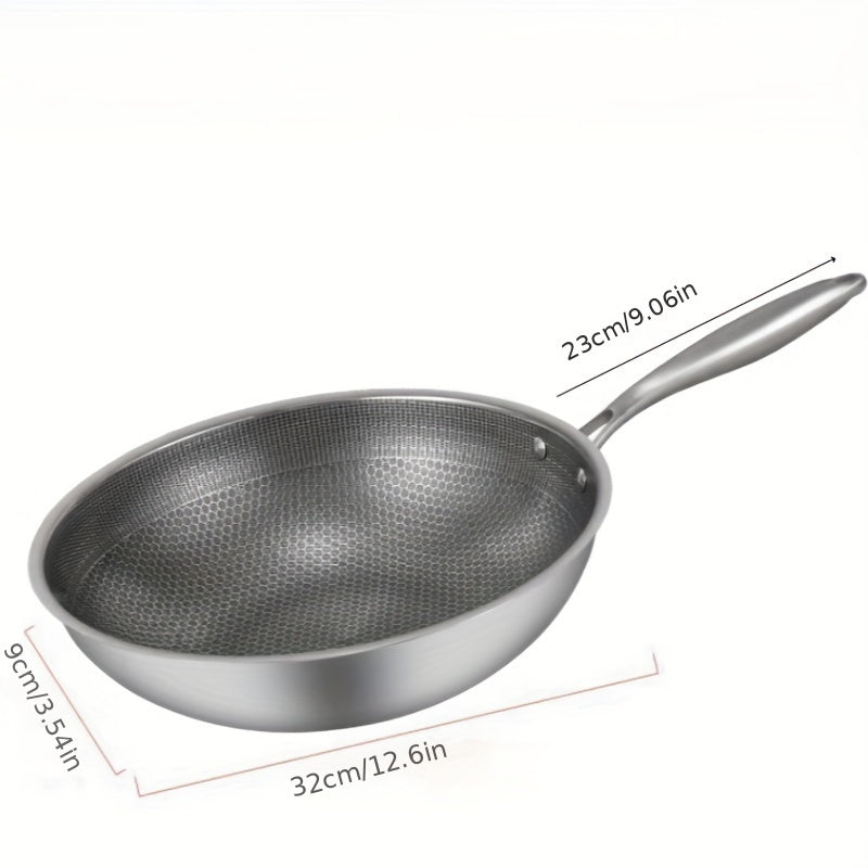 Non-Stick Honeycomb Coating Skillet Wok and Saute Pan Set for Gas and Induction Cooking