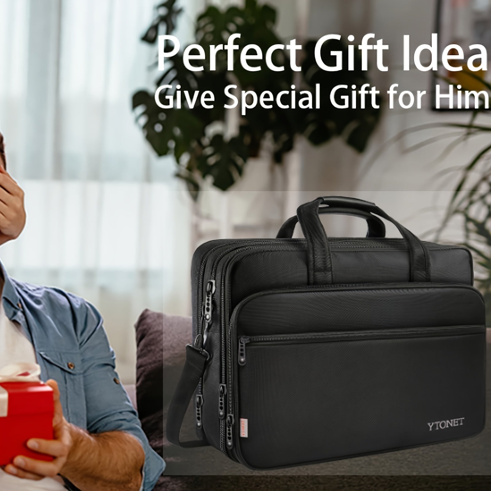 Мужской расширяемый кейс для ноутбука 43,94 см из водостойкого полиэстера с органайзером и ремнем для багажа