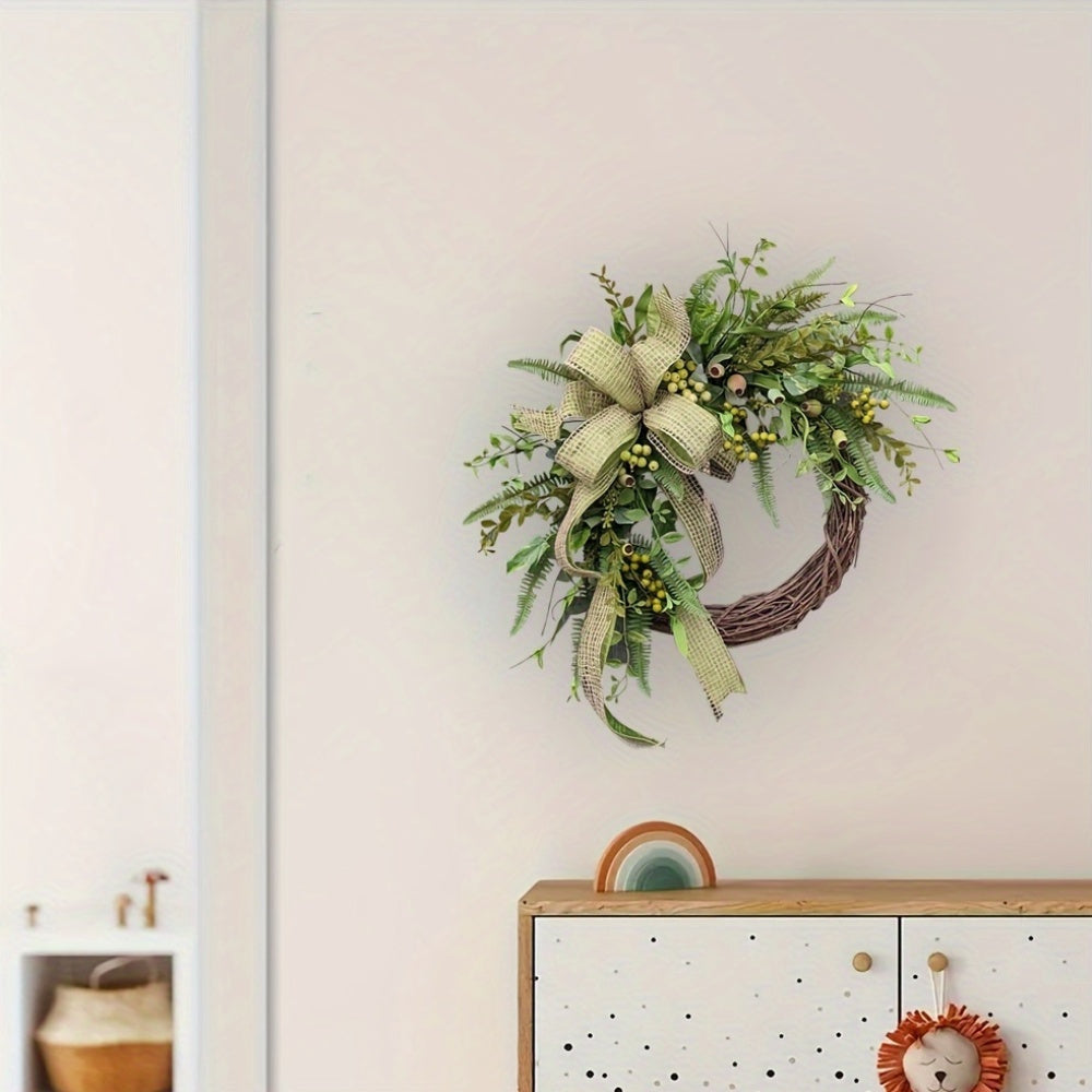 3D Floral Wreath Window Decals Reusable Self-Adhesive High Gloss Decor