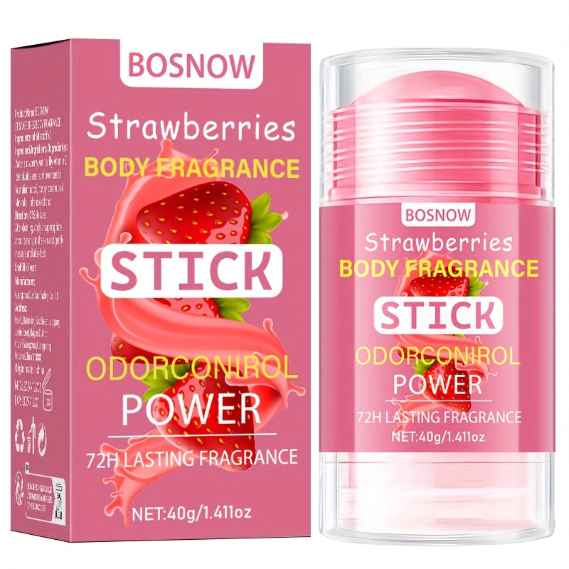 Unisex Body Fragrance Stick 40g Moisturizing Odor Control Refreshing Scent Portable