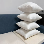 Set of Four White Throw Pillow Inserts High Resilience for Sofa Bed Car Decor