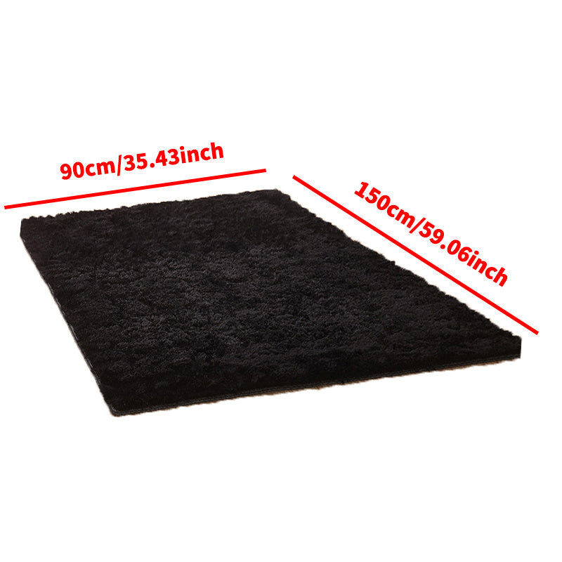 Black Shag Area Rug 1 Piece Soft Cozy Home Decor for Bedroom Living Room Outdoor