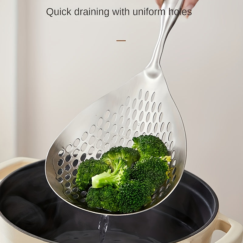 Large Stainless Steel Colander Skimmer for Frying Hot Pot Cooking Baking Dishwasher Safe