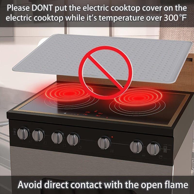 Silicone pechka qoplami mat oshxona stolini chizishlardan himoya qiladi - 71.12cm x 50.8cm, kulrang/oq.