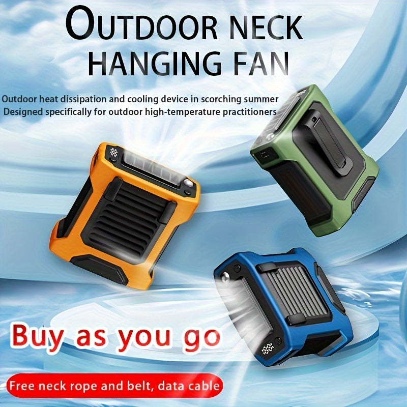 Portable Fan with Power Bank 4000mAh Rechargeable Wearable Neck Waist Fan