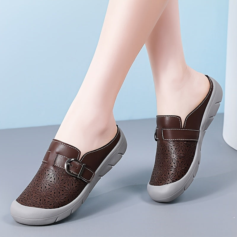 Women's Slip-On Loafers Casual Hollow-Out Summer TPR Sole Platform Shoes