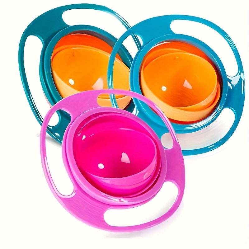 Baby Toddler Feeding Bowl BPA-Free Rotating Spill-Proof 360 Degree Spin Multi-Color
