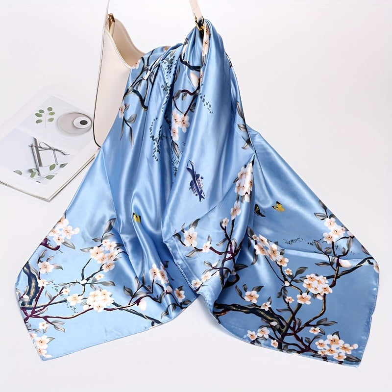 Satin Square Scarf for Men and Women Polyester Headscarf Hairband Fashion Accessory