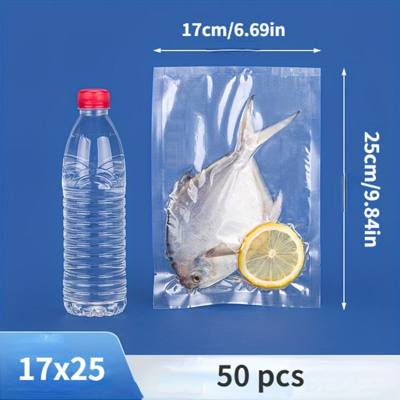 Oila uchun oziq-ovqatni saqlash uchun vakuum yopishqoq sumkasi.