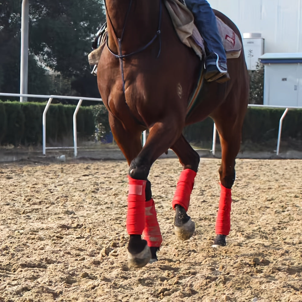 Horse Leg Bandages 4 Pack Breathable Fleece Support for Legs