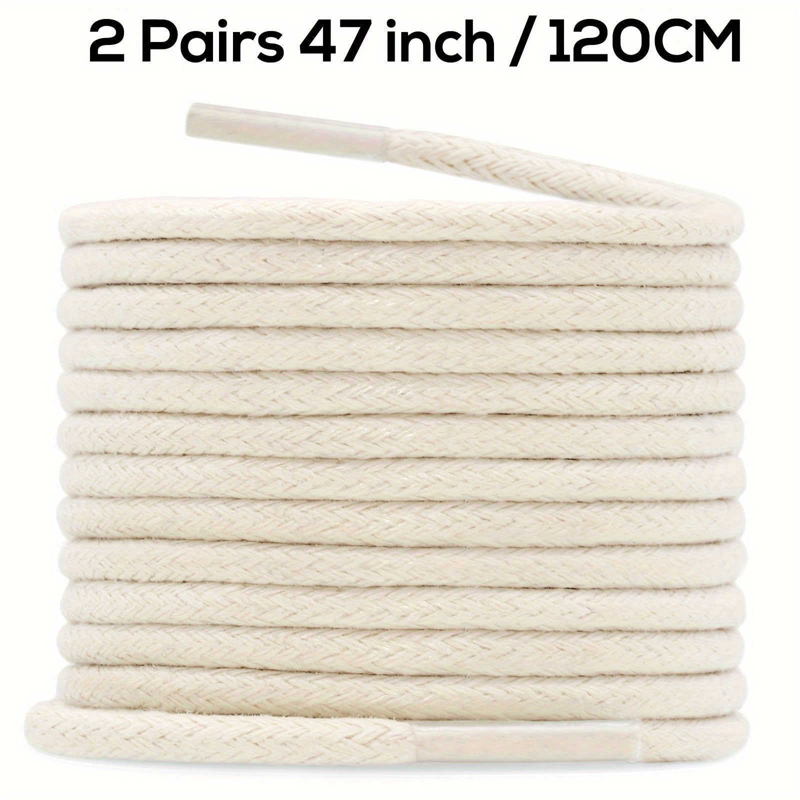 Unisex Waxed Shoelaces 0.25cm Thick Round Replacement Multi-Coloured 4 Pairs