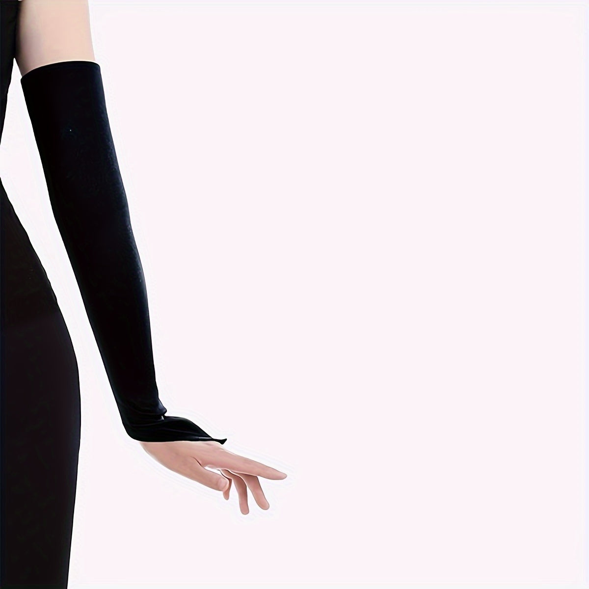 Women's Sheer Long Fingerless Arm Sleeves for Bridal and Tea Parties Polyester Fiber