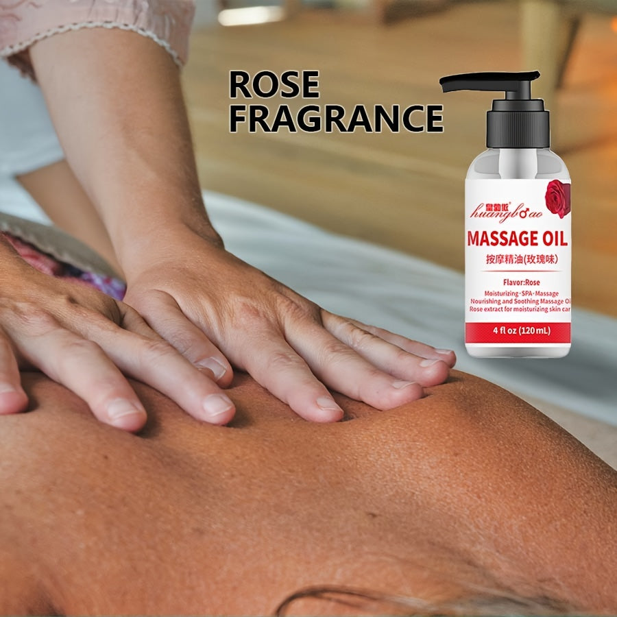 Sensual Rose Massage Oil for Couples Full Body Moisturizing Alcohol-Free
