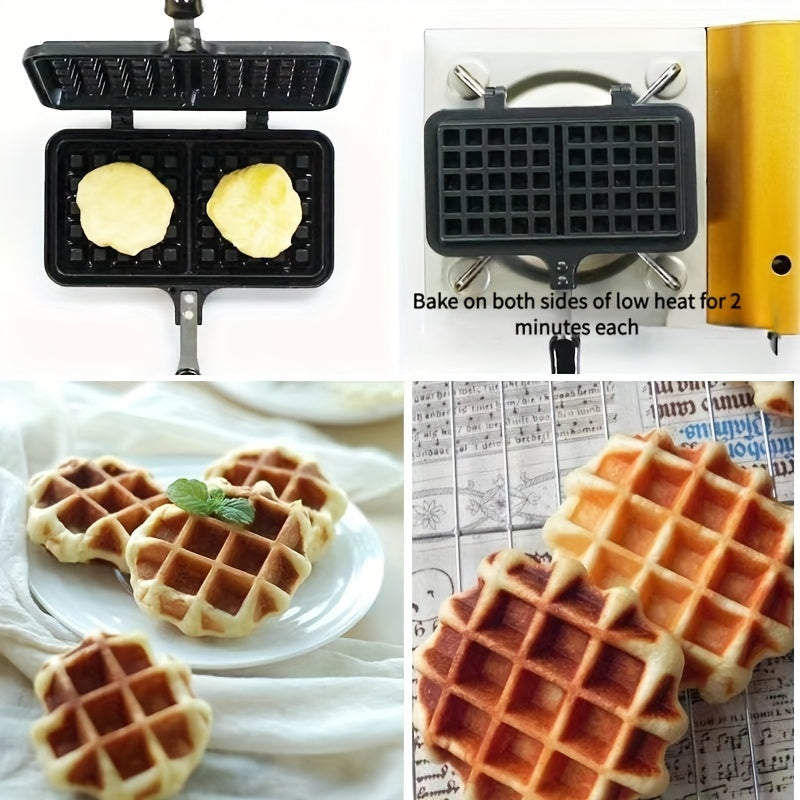 Alüminiy alloy Waffle Maker non-stick plitalar, oson burilish, bardoshli oshxona texnikasi