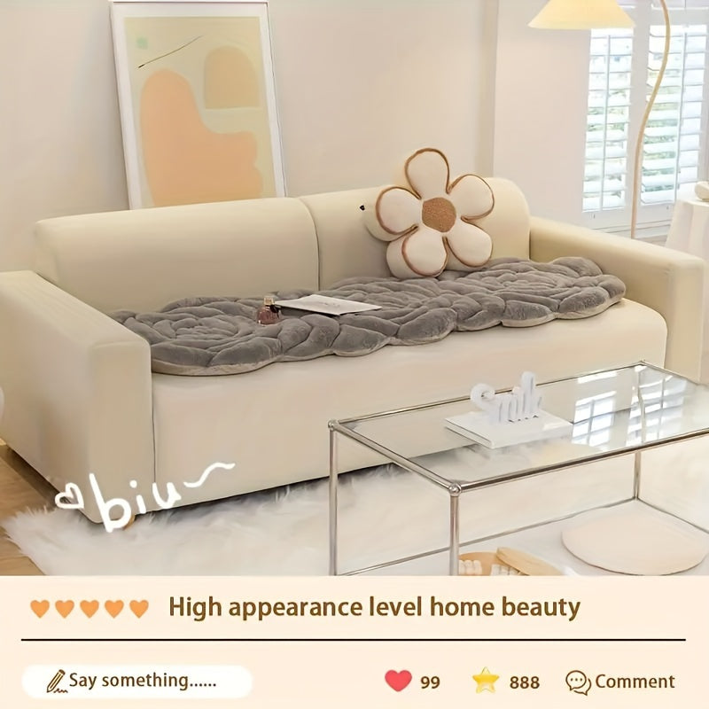 Boho Style Quilted Sofa Cover Slip-Resistant Pet-Friendly Machine Washable Fits Armchair to 4-Seater Sectional