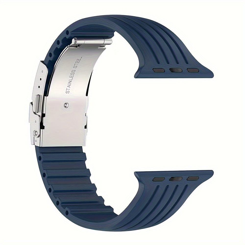 Elastic Silicone Watch Band Compatible with IWatch Series 1-9 SE Ultra 2 38mm 40mm 41mm 42mm 44mm 45mm 49mm for Men Women